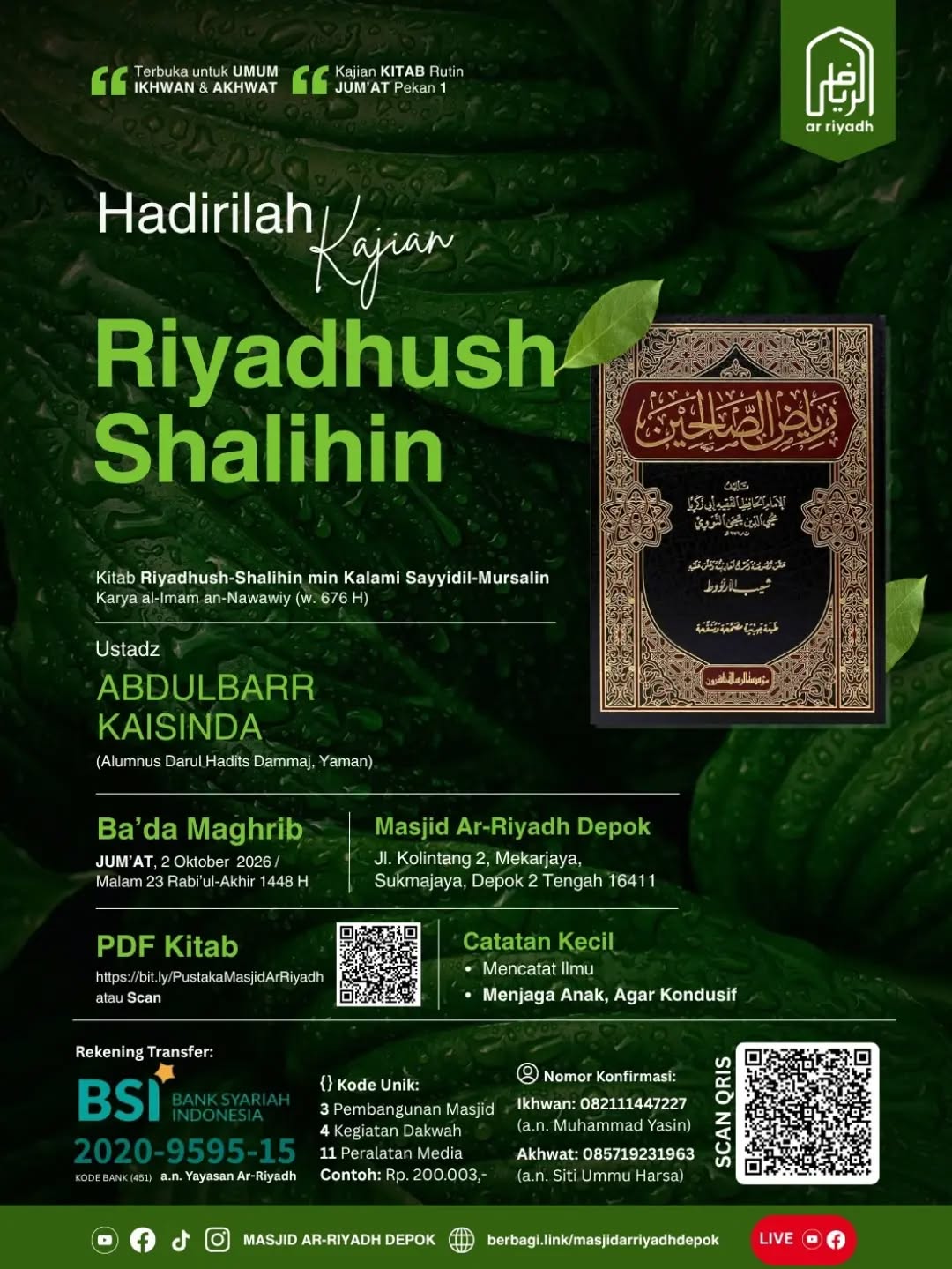 Poster asli dari @mtarriyadh_depok
