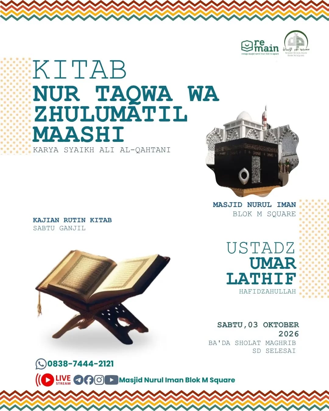 Poster asli dari @masjidnuruliman