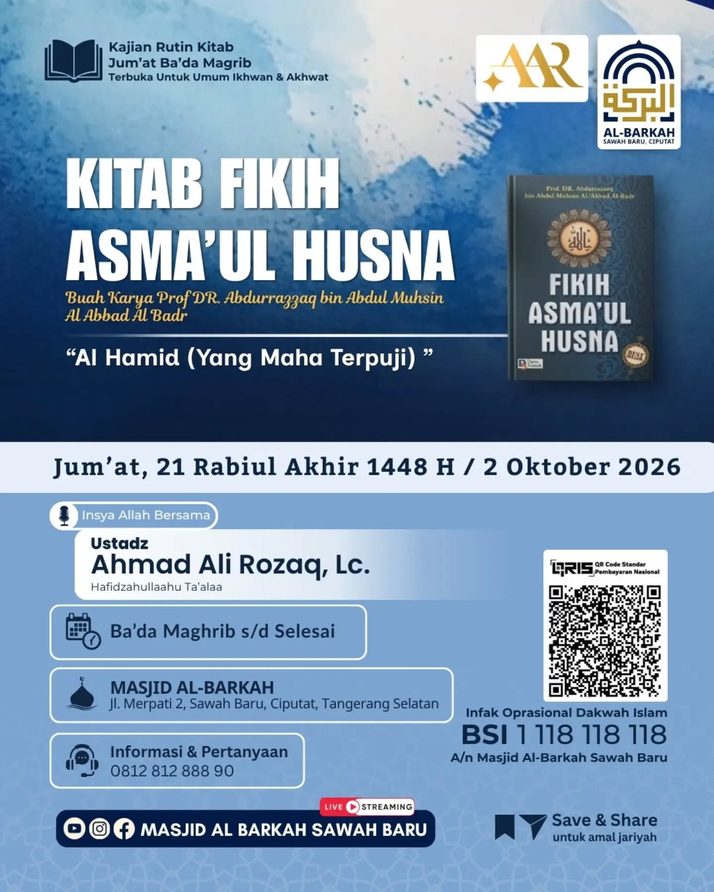 Poster asli dari @masjidalbarkah_sawahbaru