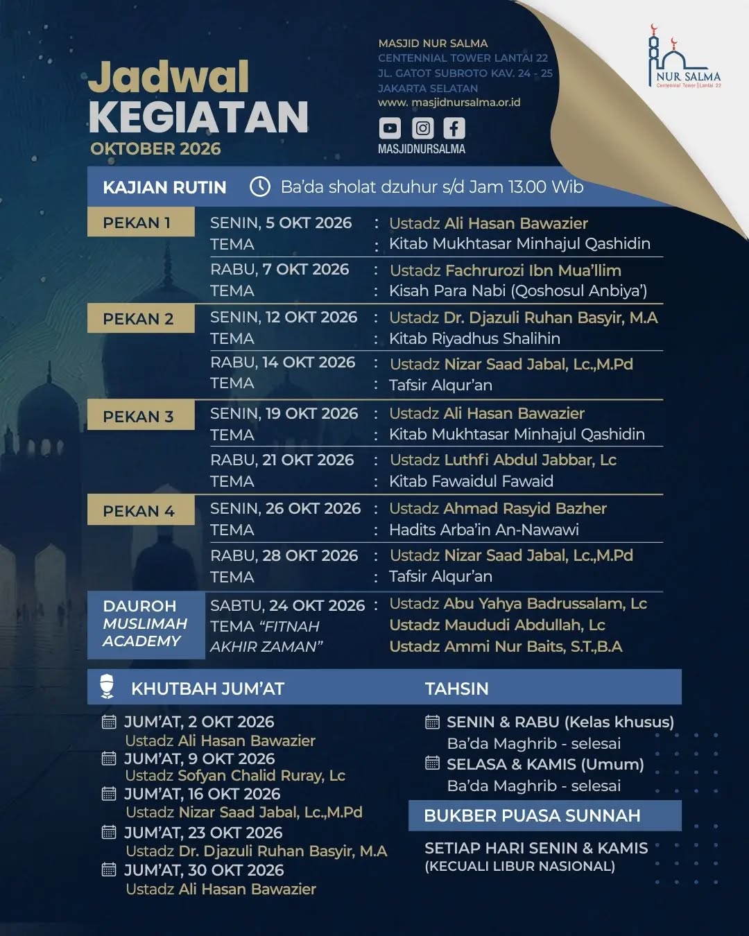 Poster asli dari @masjidnursalma