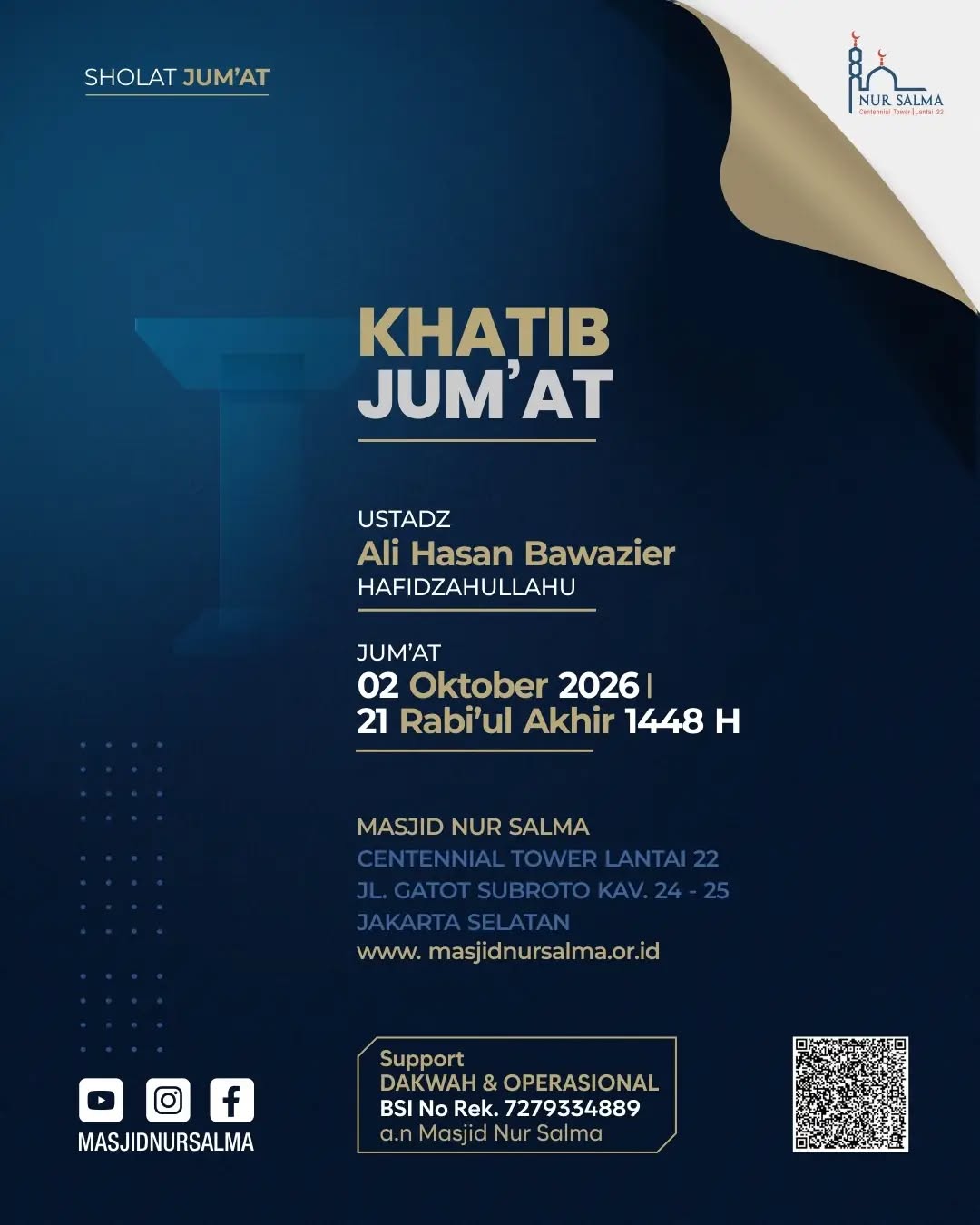 Poster asli dari @masjidnursalma