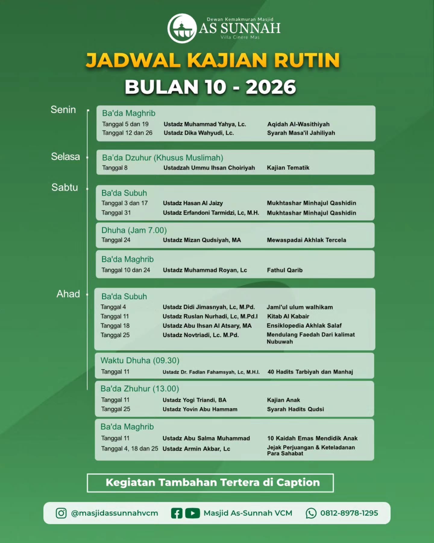 Poster asli dari @masjidassunnahvcm
