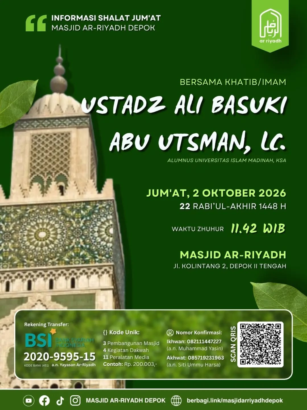 Poster asli dari @mtarriyadh_depok