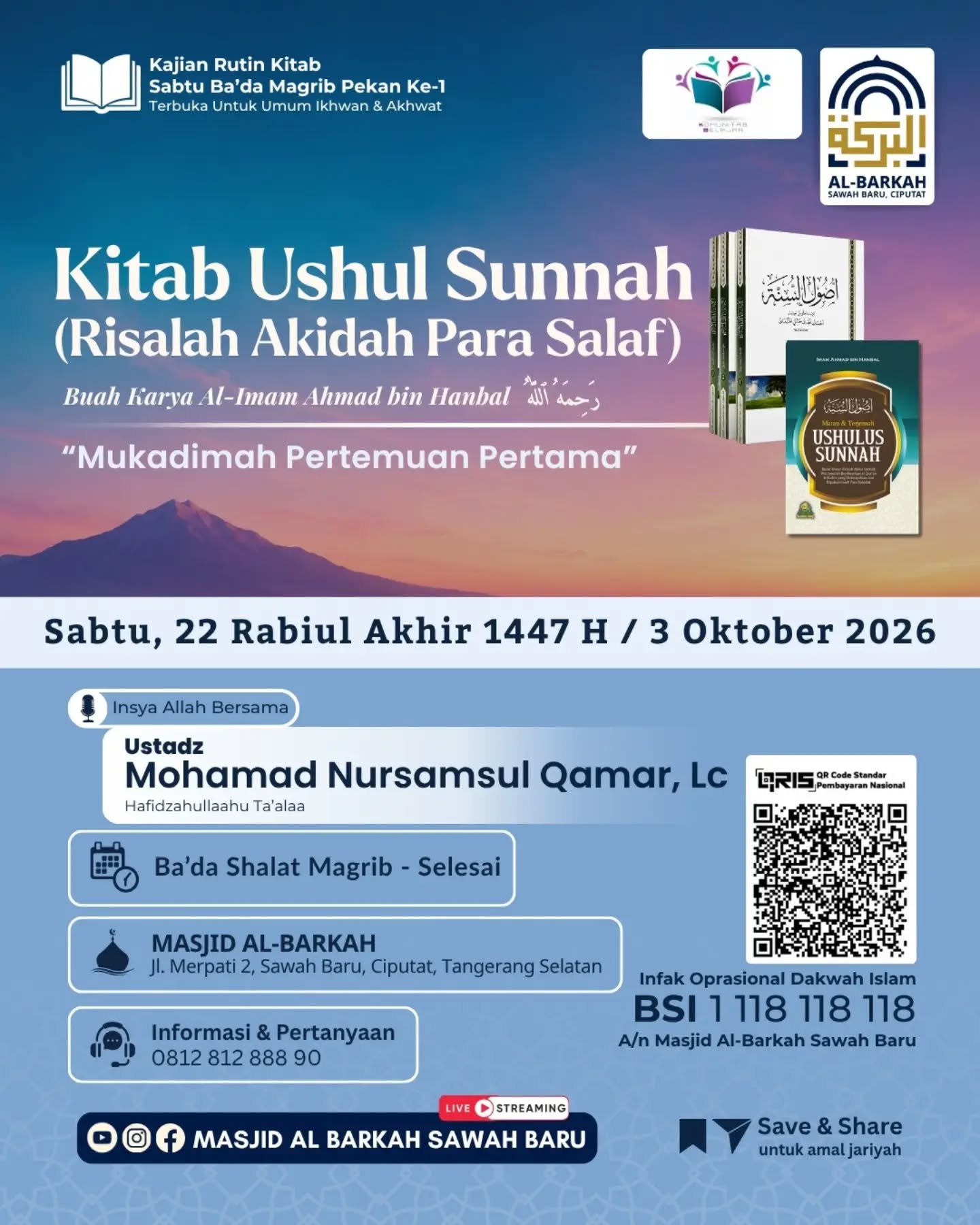 Poster asli dari @masjidalbarkah_sawahbaru