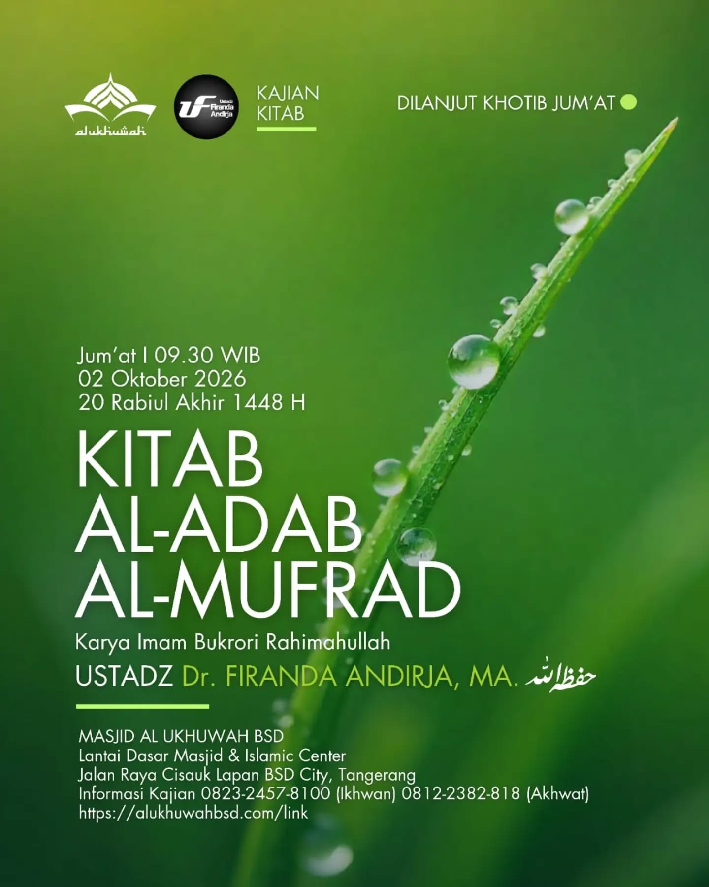 Poster asli dari @masjidalukhuwah