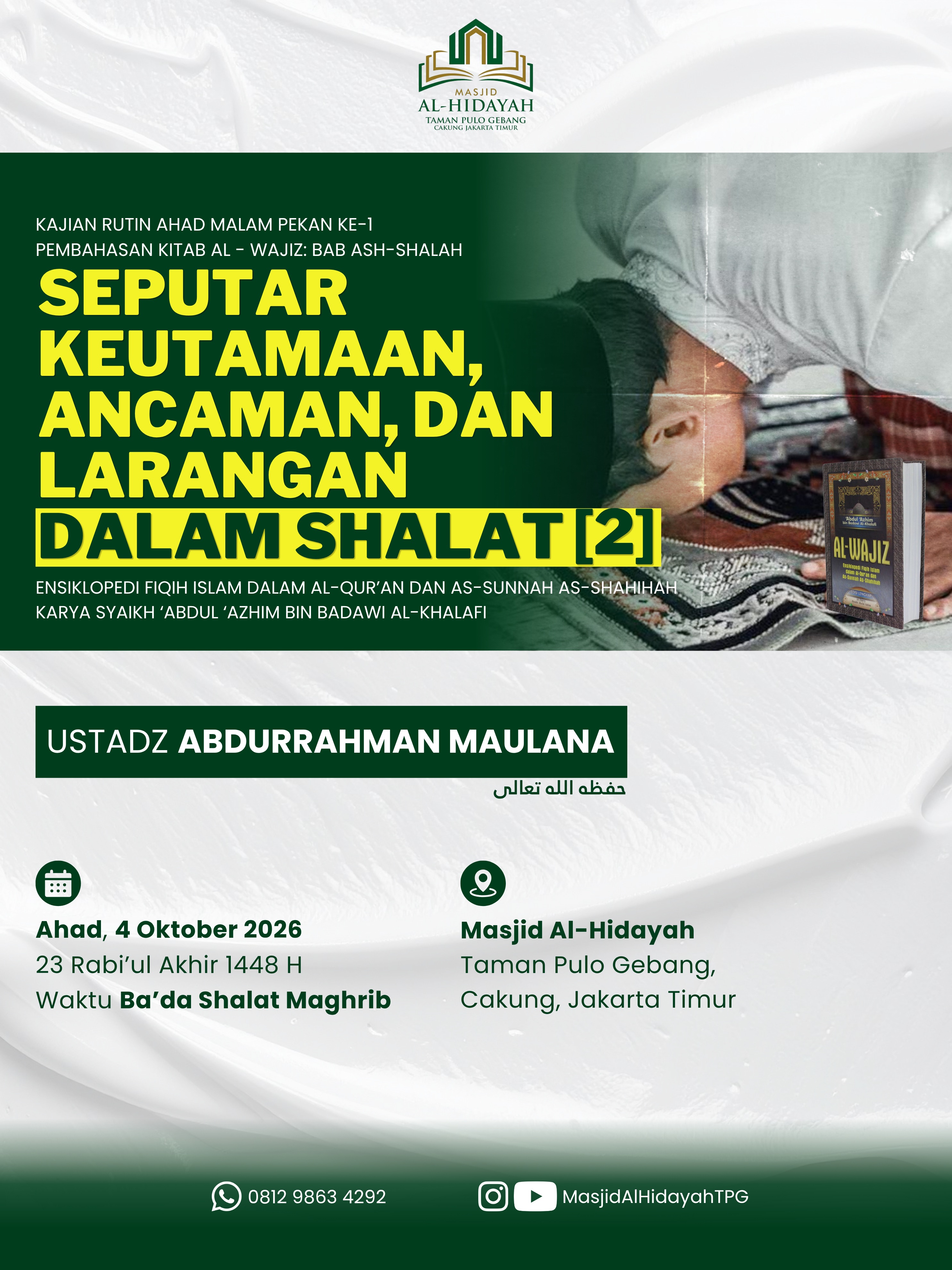 Poster asli dari @masjidalhidayahtpg