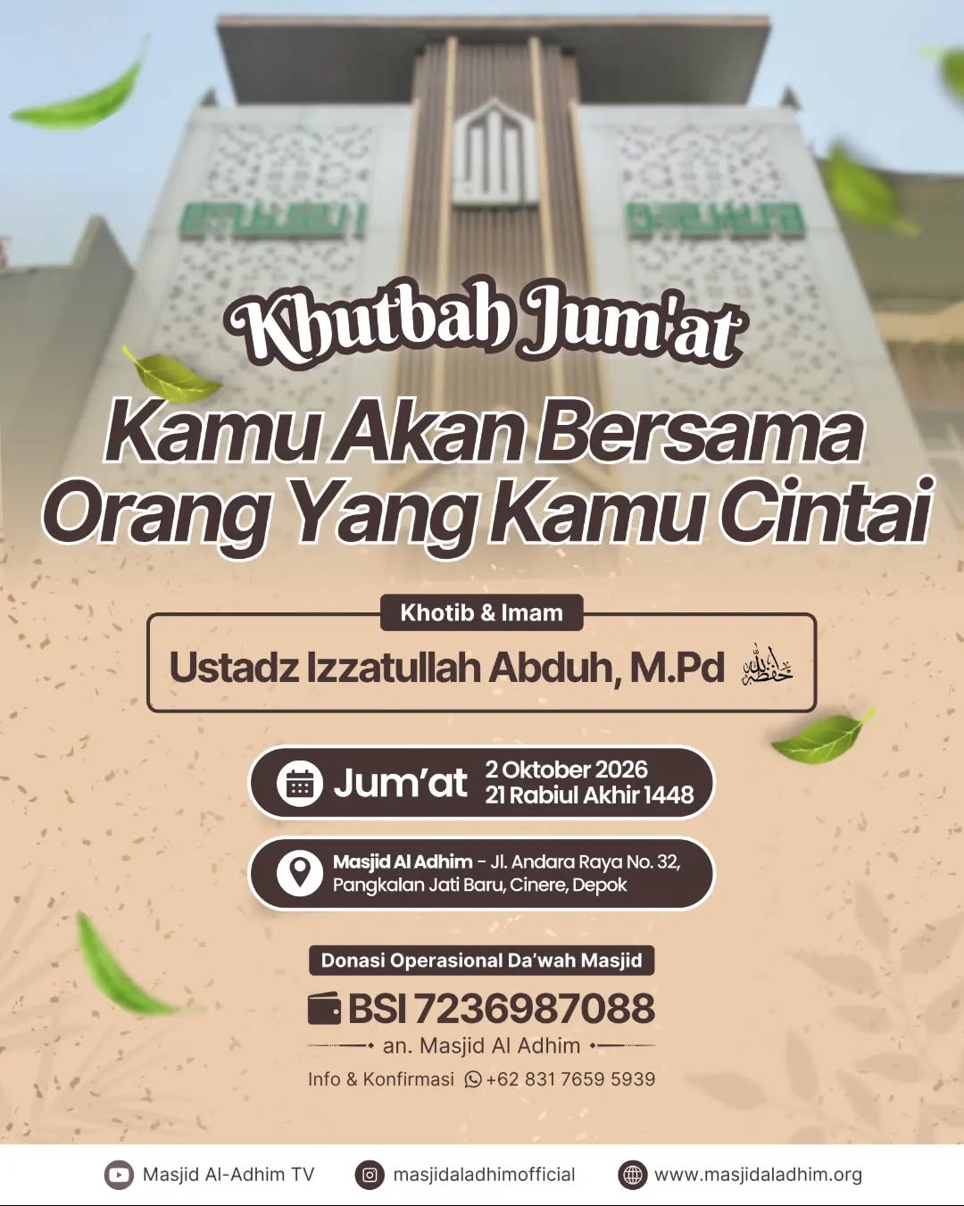 Poster asli dari @masjidaladhimofficial