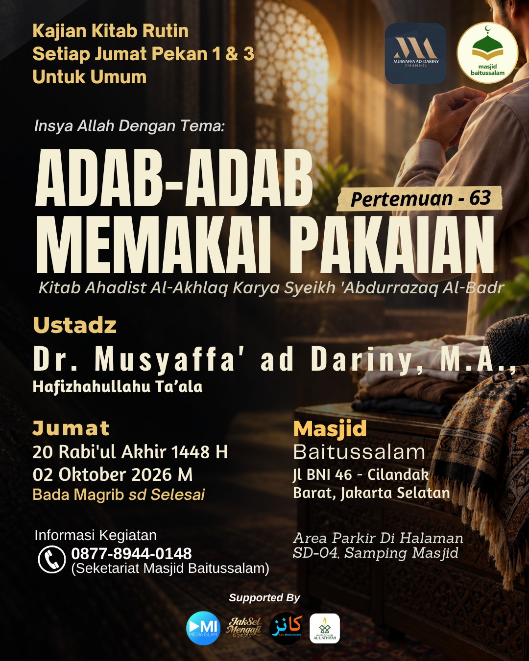 Poster asli dari @masjidbaitussalamcilandak