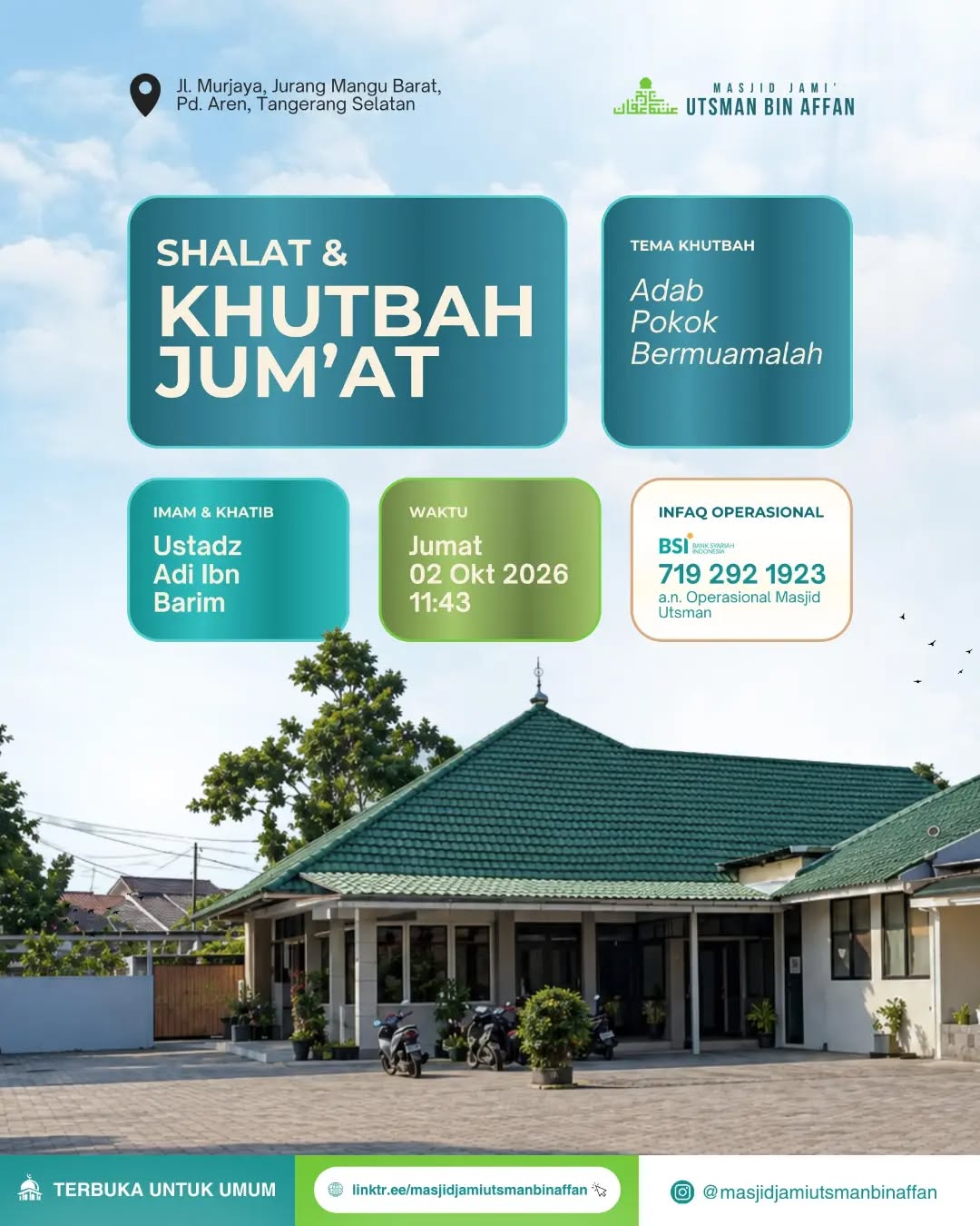 Poster asli dari @masjidjamiutsmanbinaffan