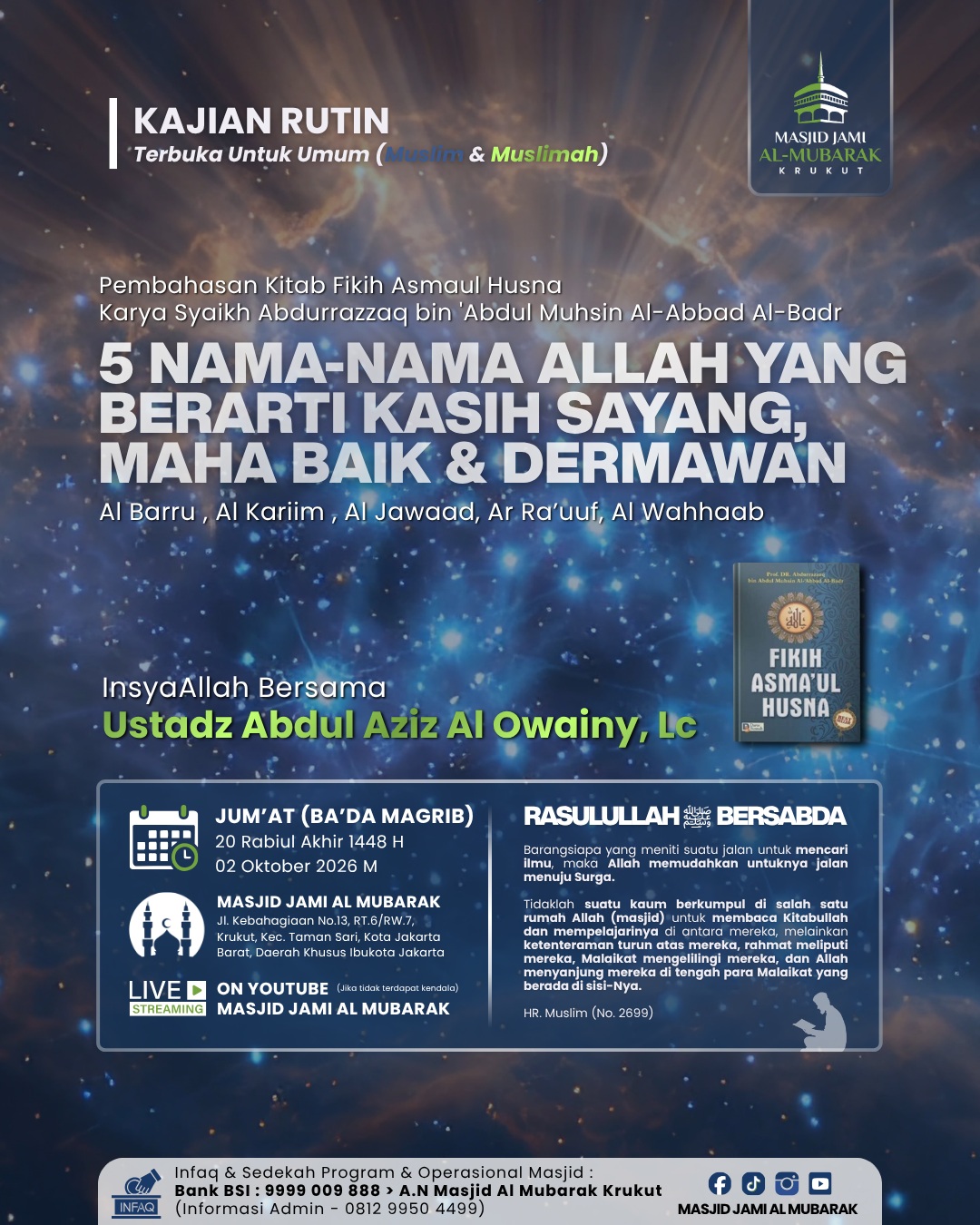 Poster asli dari @masjid.almubarak