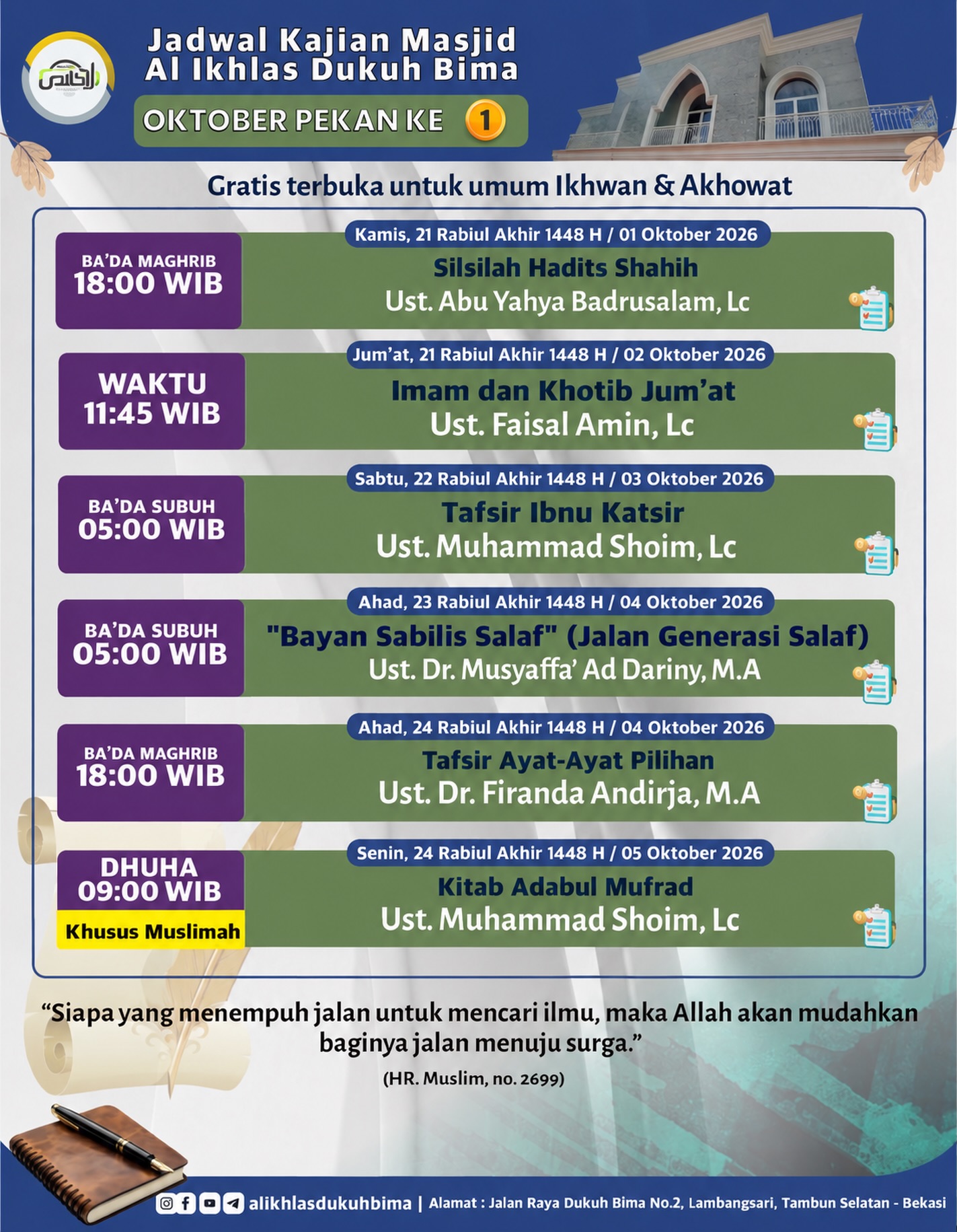 Poster asli dari @alikhlasdukuhbima