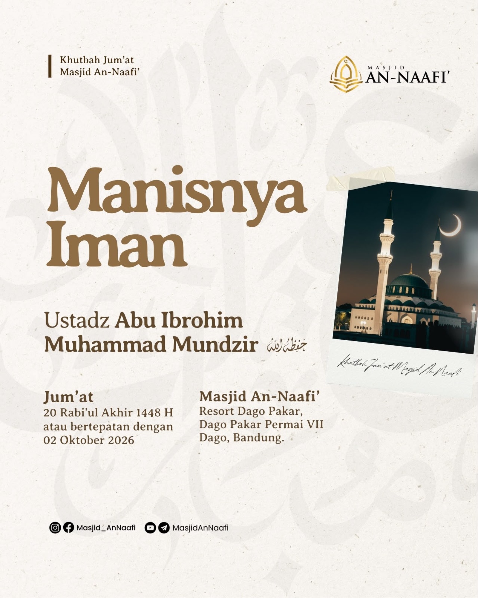 Poster asli dari @masjid_annaafi