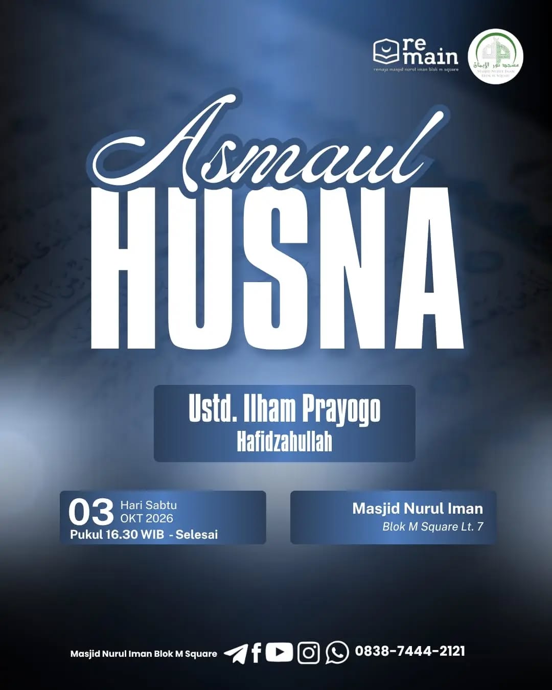 Poster asli dari @masjidnuruliman