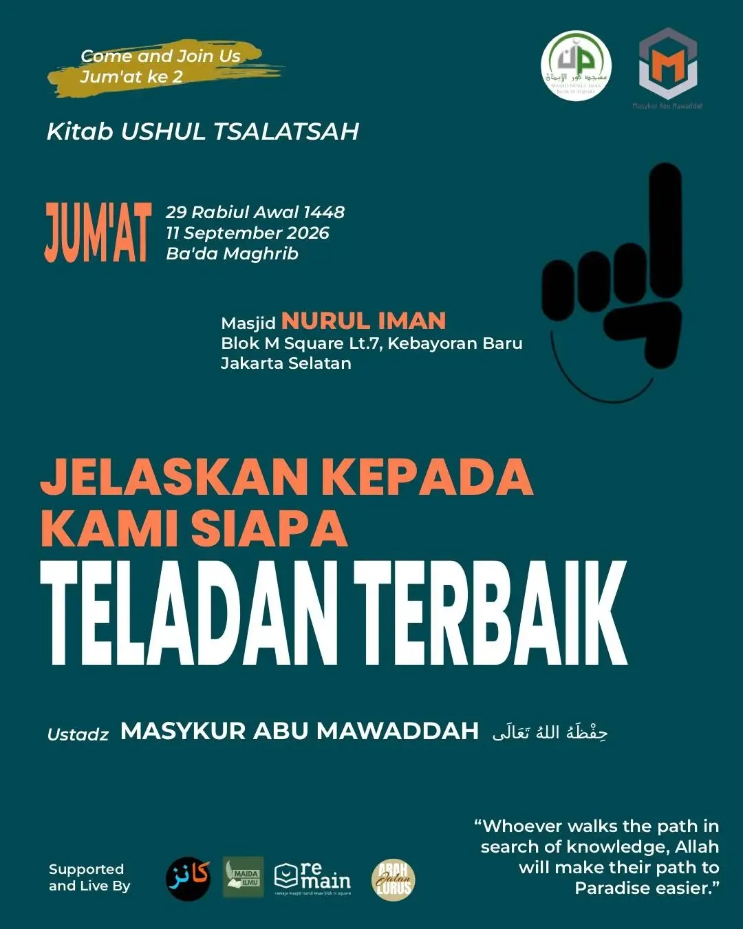 Poster asli dari @masjidnuruliman