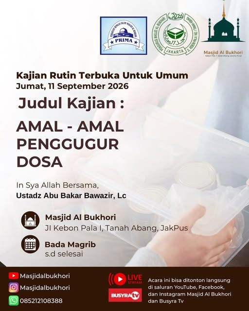 Poster asli dari @masjidalbukhori