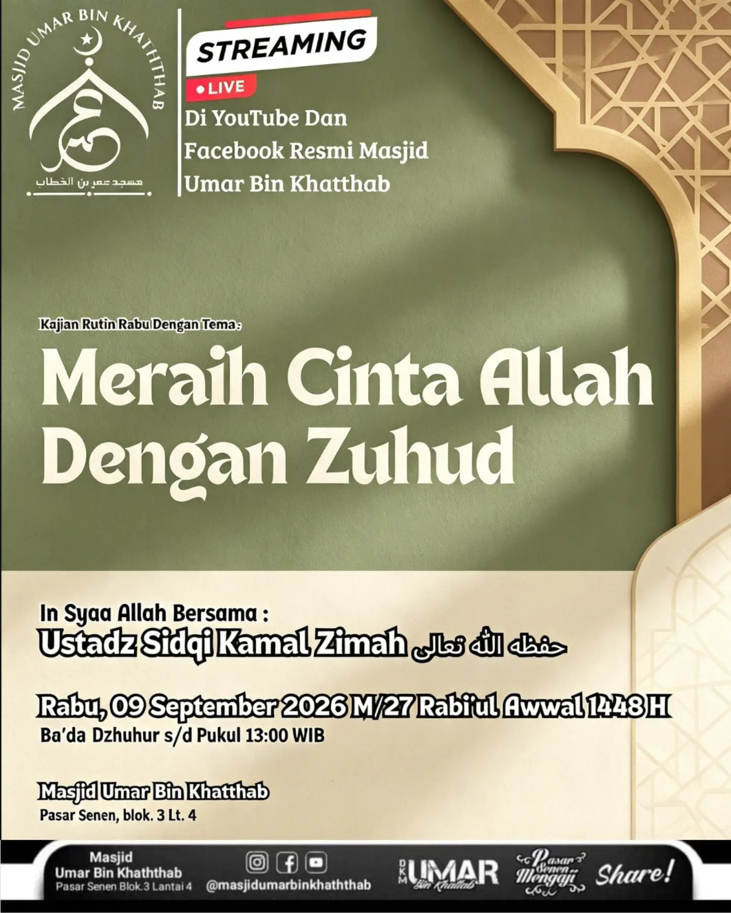 Poster asli dari @masjidumarbinkhaththab