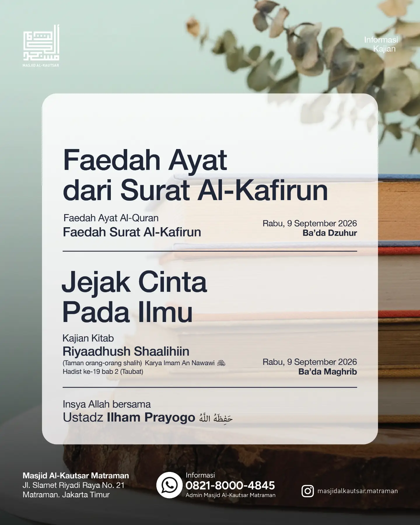 Poster asli dari @masjidalkautsar.matraman