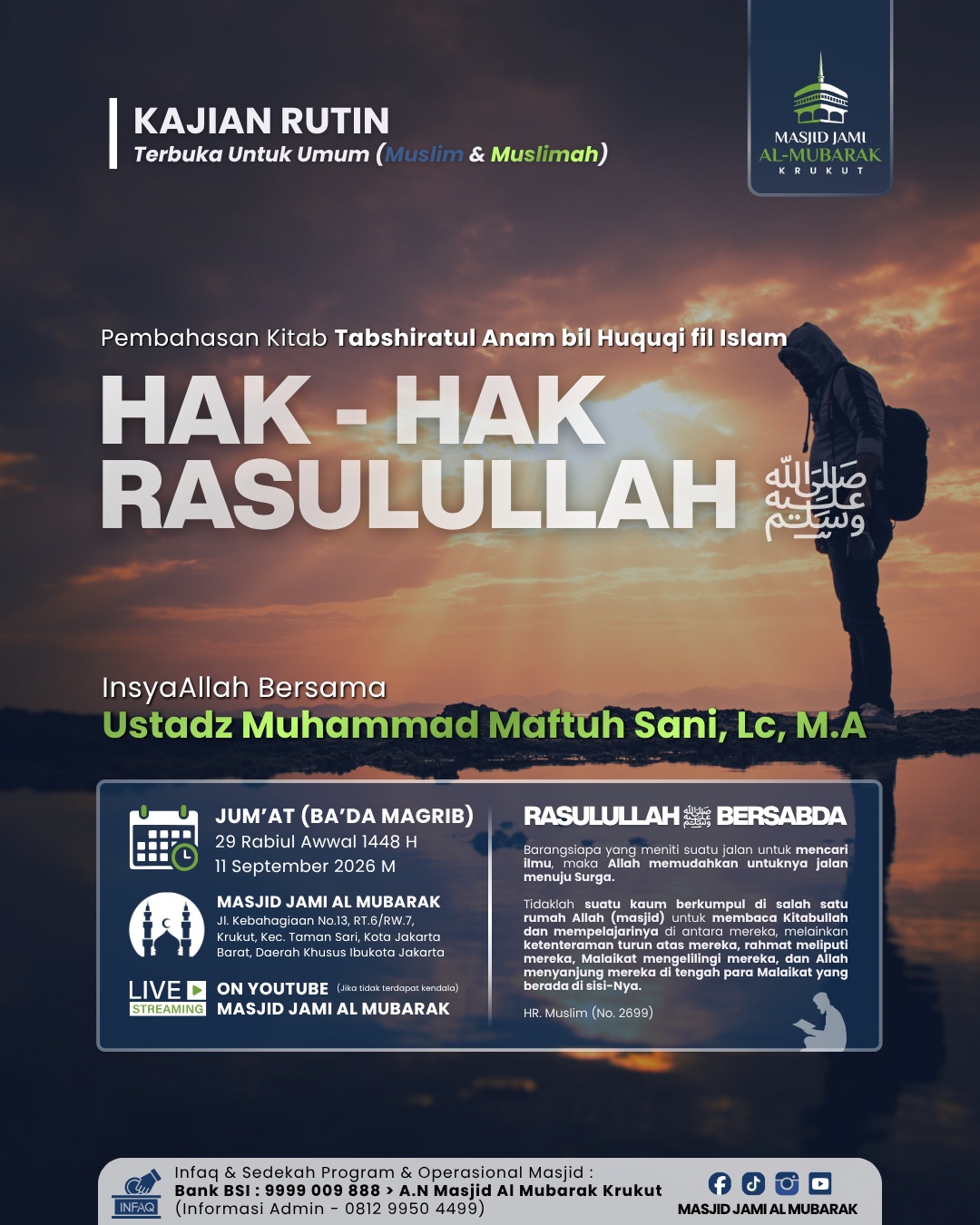 Poster asli dari @masjid.almubarak