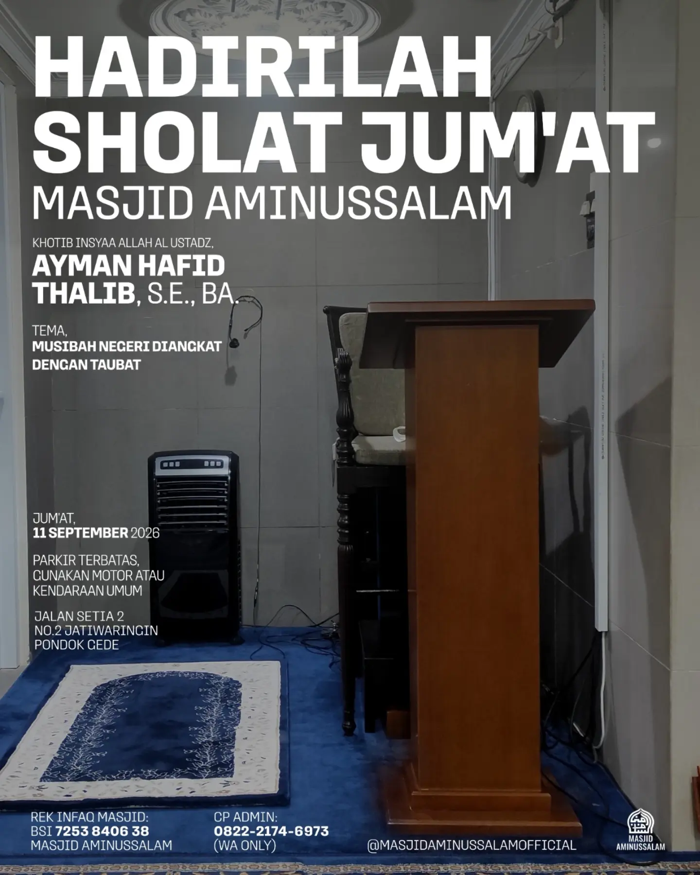 Poster asli dari @masjidaminussalamofficial