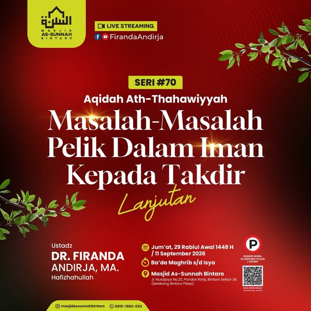 Poster asli dari @masjidassunnahbintaro