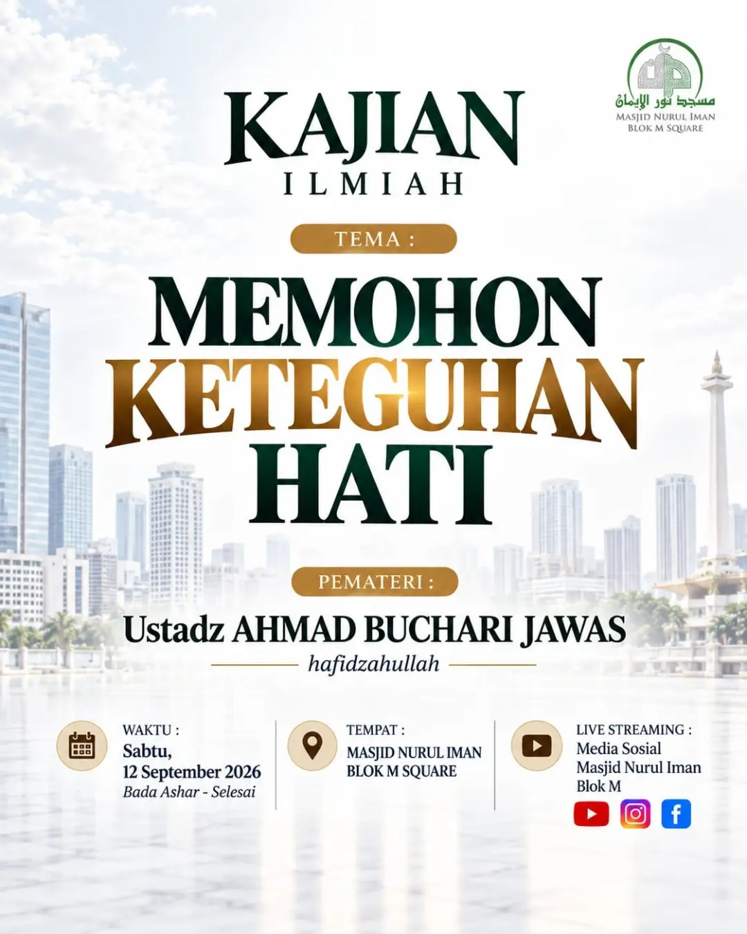 Poster asli dari @masjidnuruliman