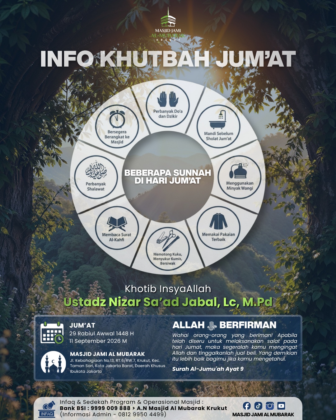 Poster asli dari @masjid.almubarak