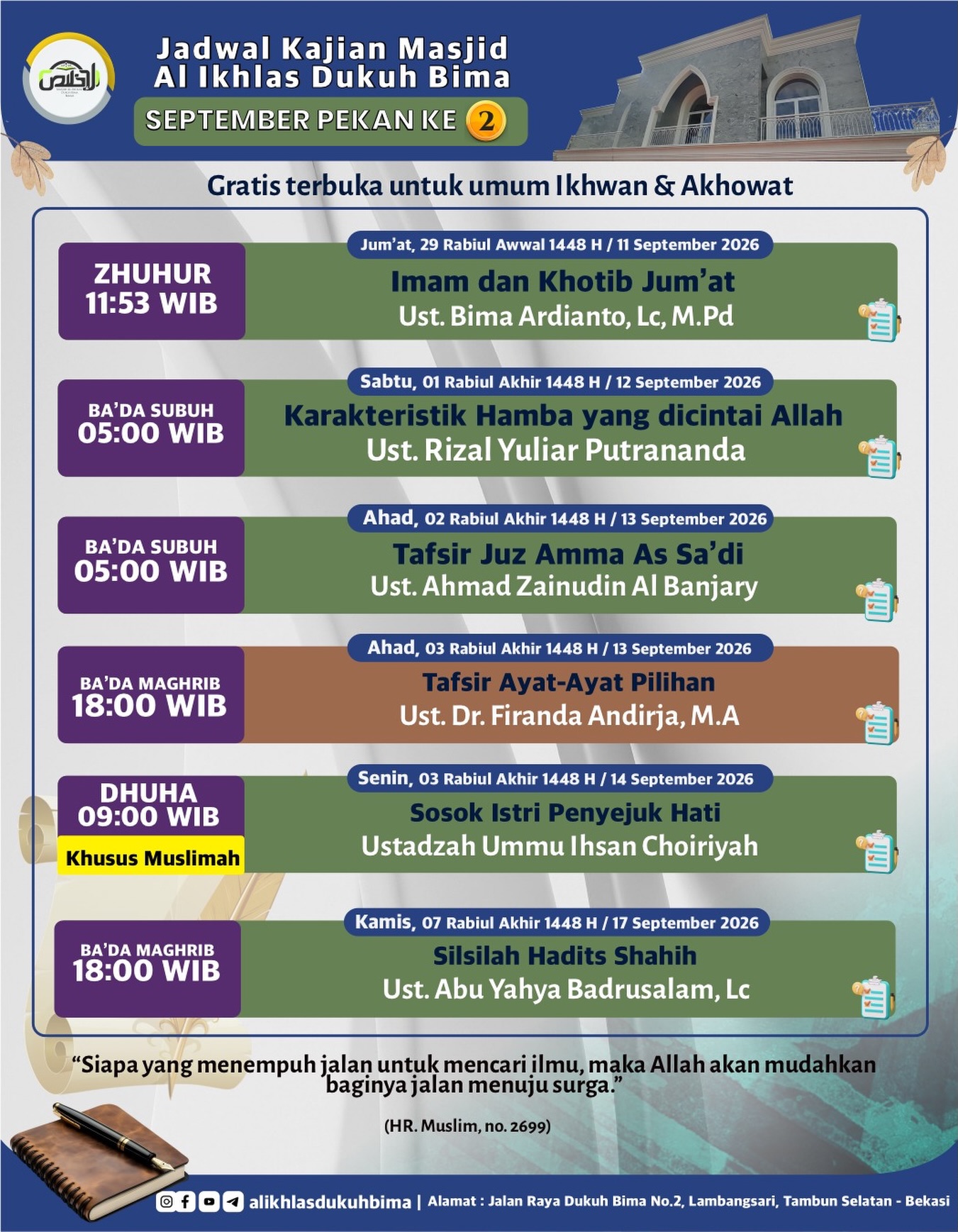 Poster asli dari @alikhlasdukuhbima