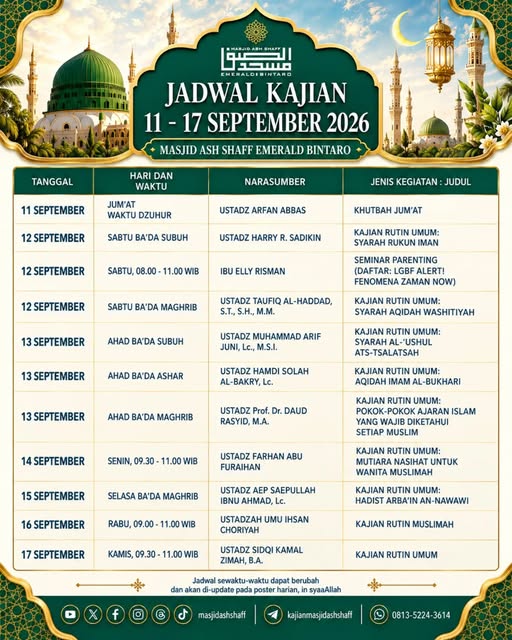 Poster asli dari @masjidashshaff