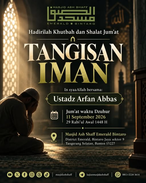 Poster asli dari @masjidashshaff