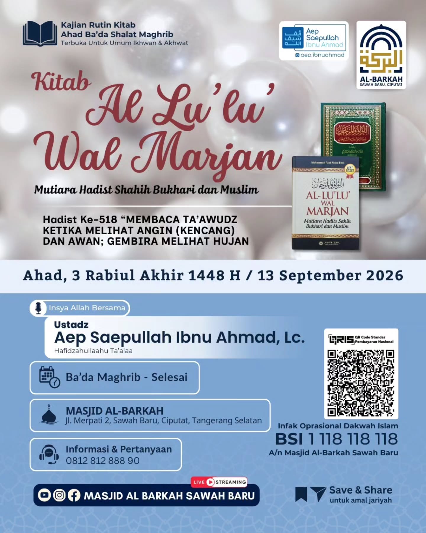 Poster asli dari @masjidalbarkah_sawahbaru
