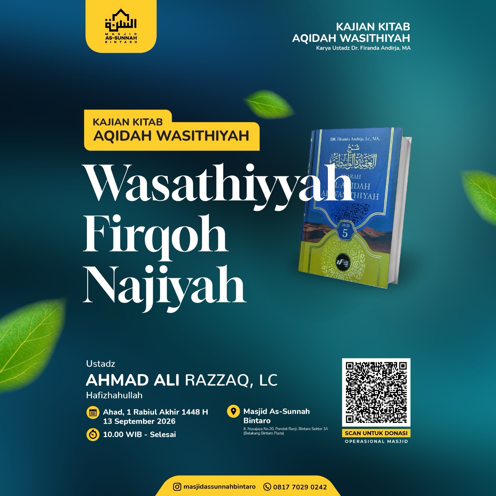 Poster asli dari @masjidassunnahbintaro