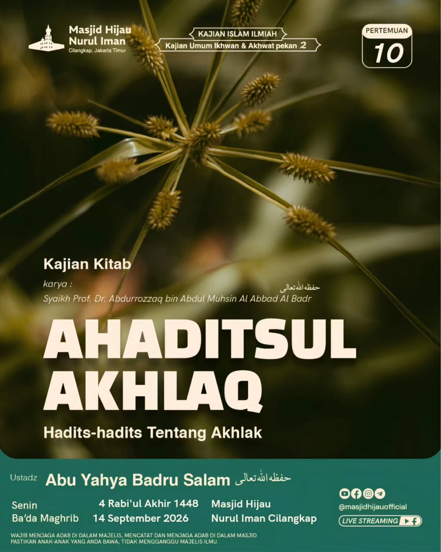 Poster asli dari @masjidhijauofficial