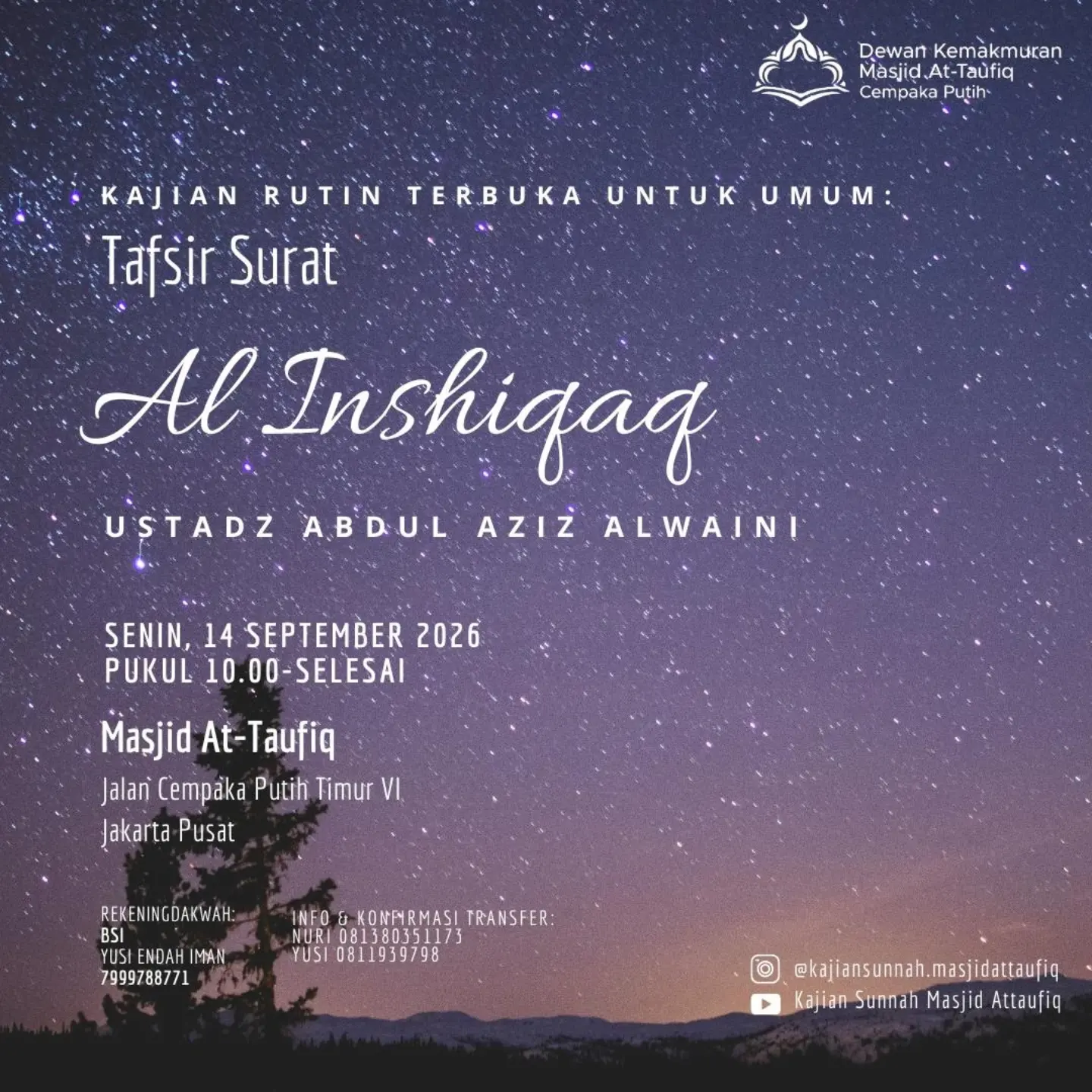 Poster asli dari @kajiansunnah.masjidattaufiq