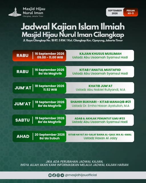 Poster asli dari @masjidhijauofficial