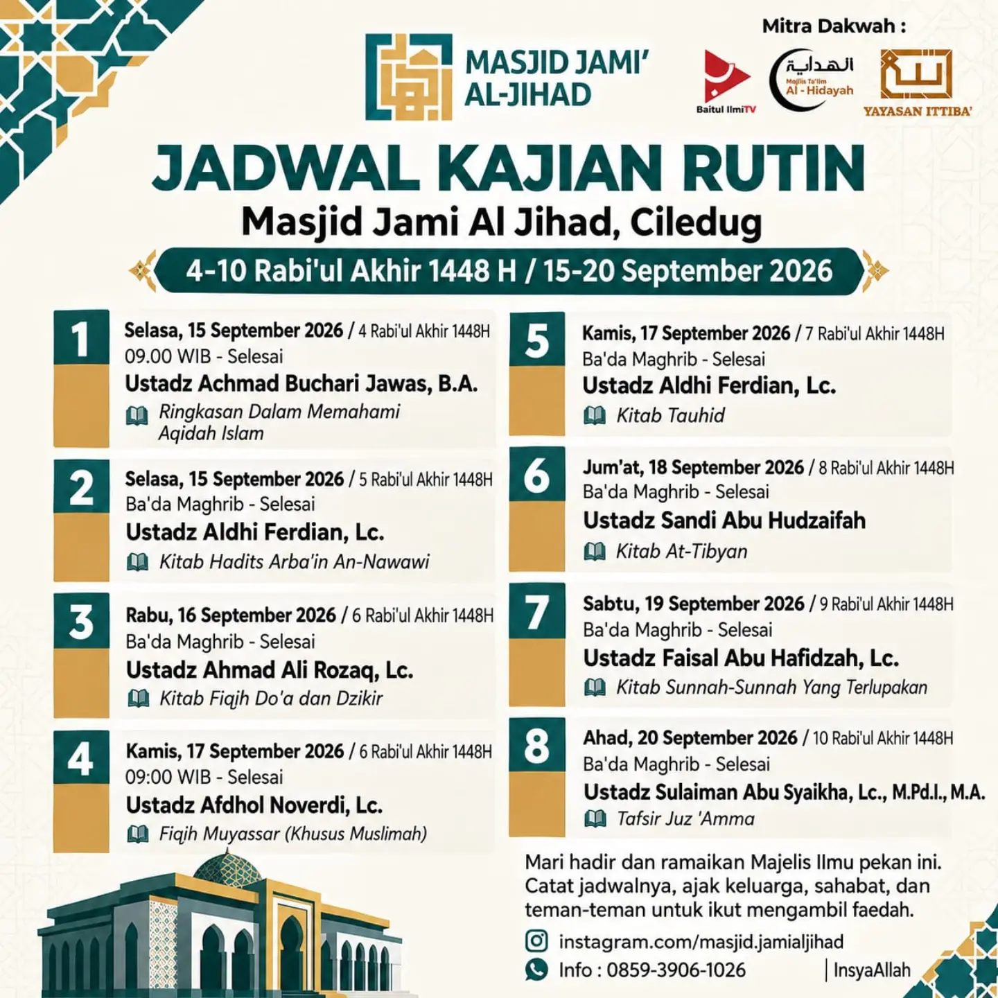 Poster asli dari @masjid.jamialjihad