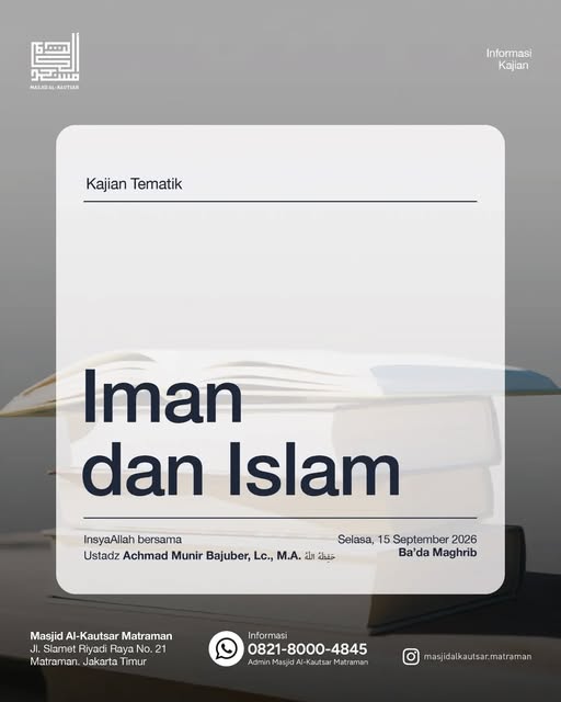 Poster asli dari @masjidalkautsar.matraman