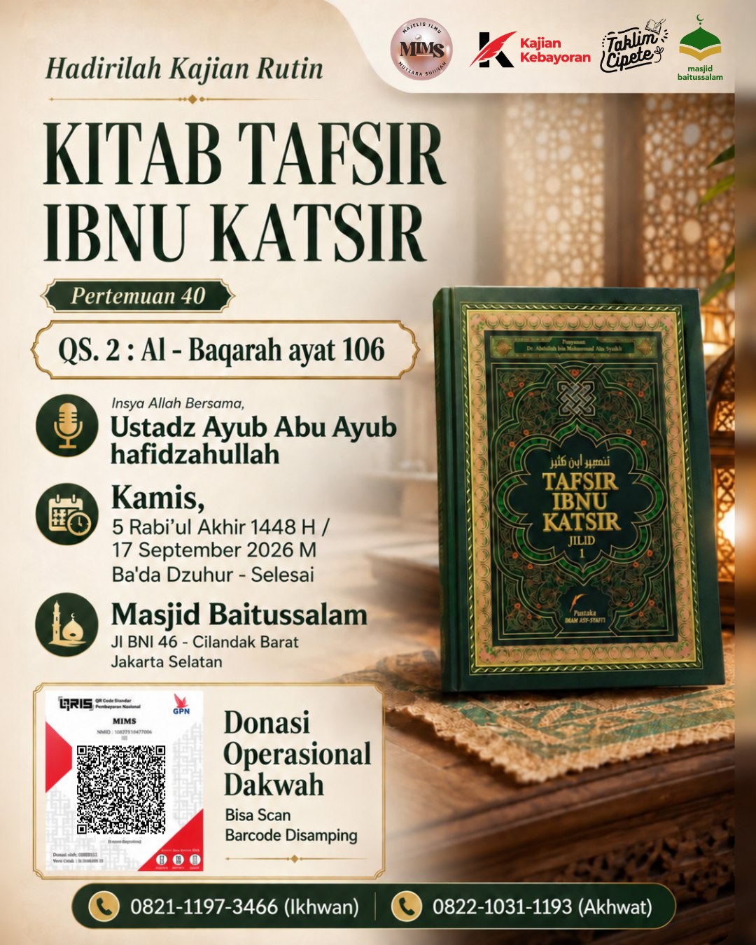 Poster asli dari @masjidbaitussalamcilandak