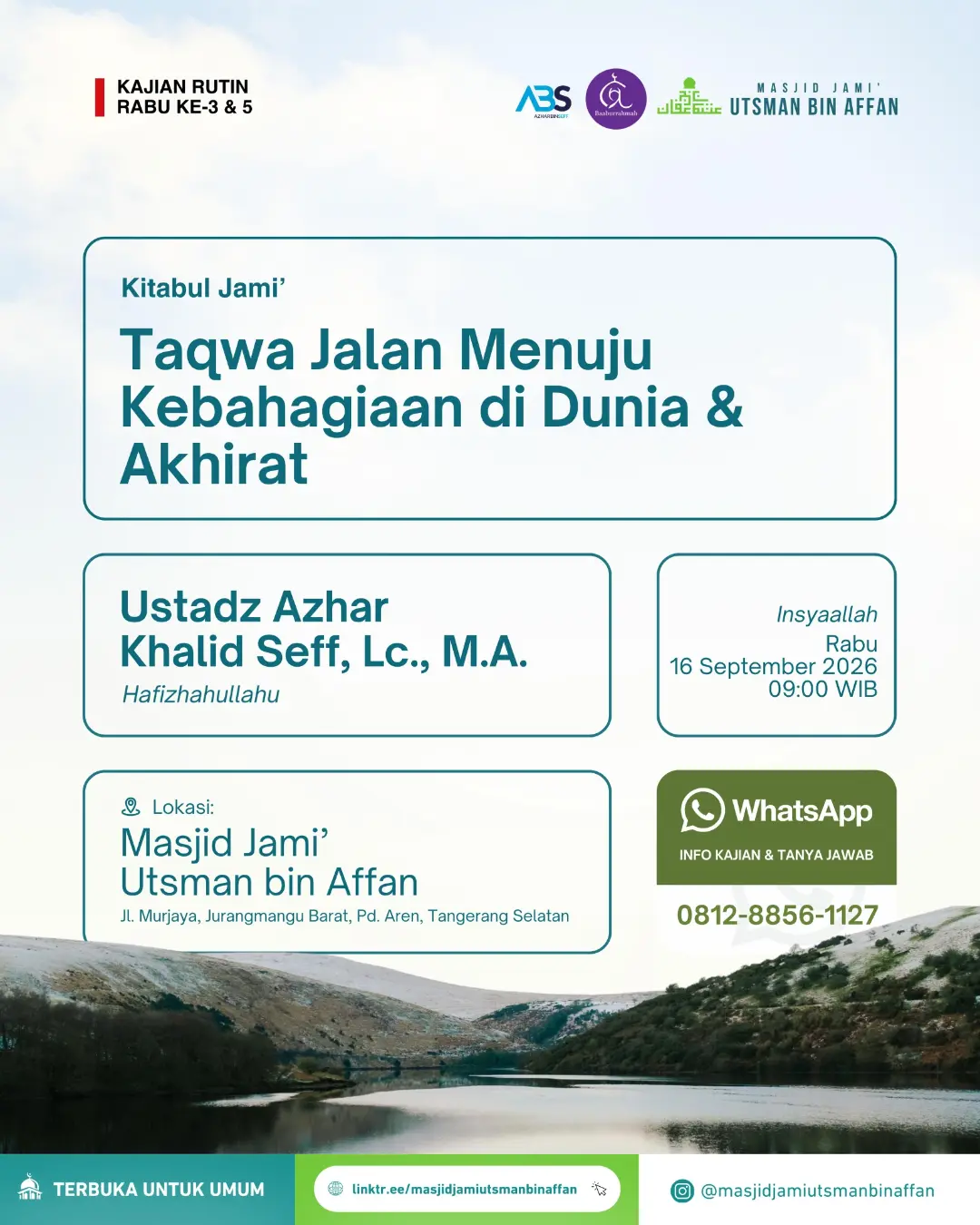 Poster asli dari @masjidjamiutsmanbinaffan
