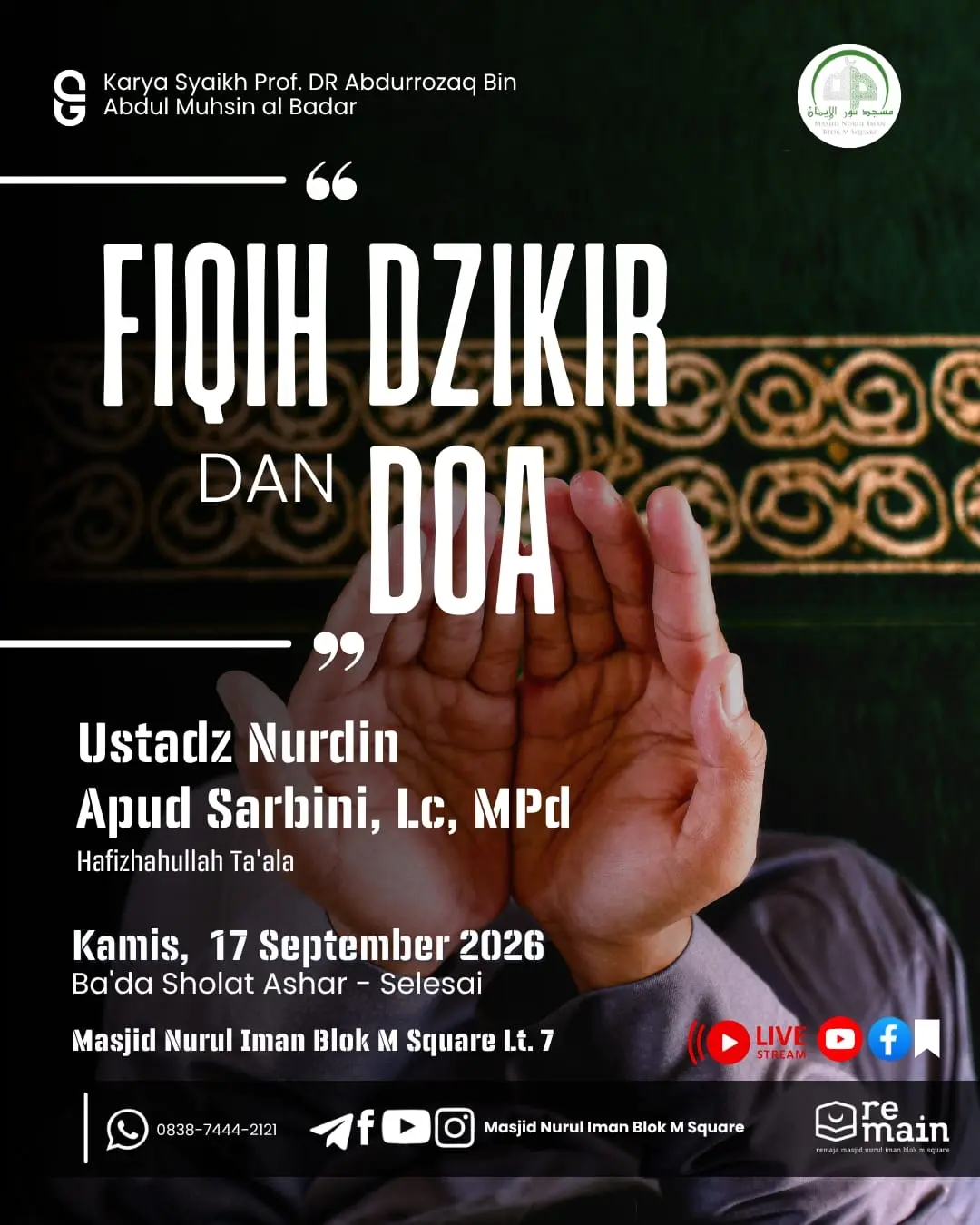 Poster asli dari @masjidnuruliman