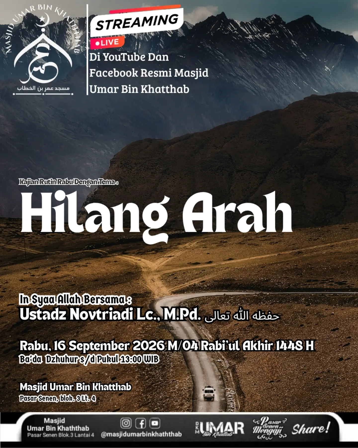 Poster asli dari @masjidumarbinkhaththab