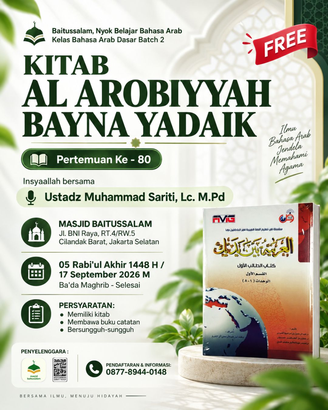 Poster asli dari @masjidbaitussalamcilandak