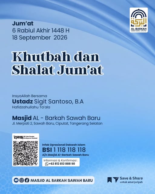 Poster asli dari @masjidalbarkah_sawahbaru