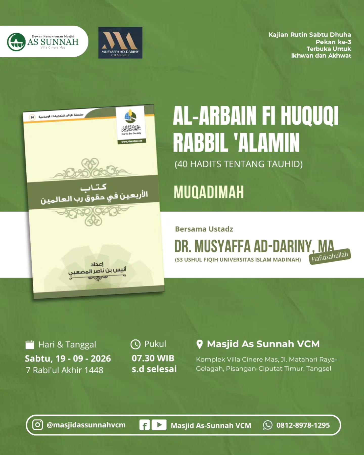 Poster asli dari @masjidassunnahvcm