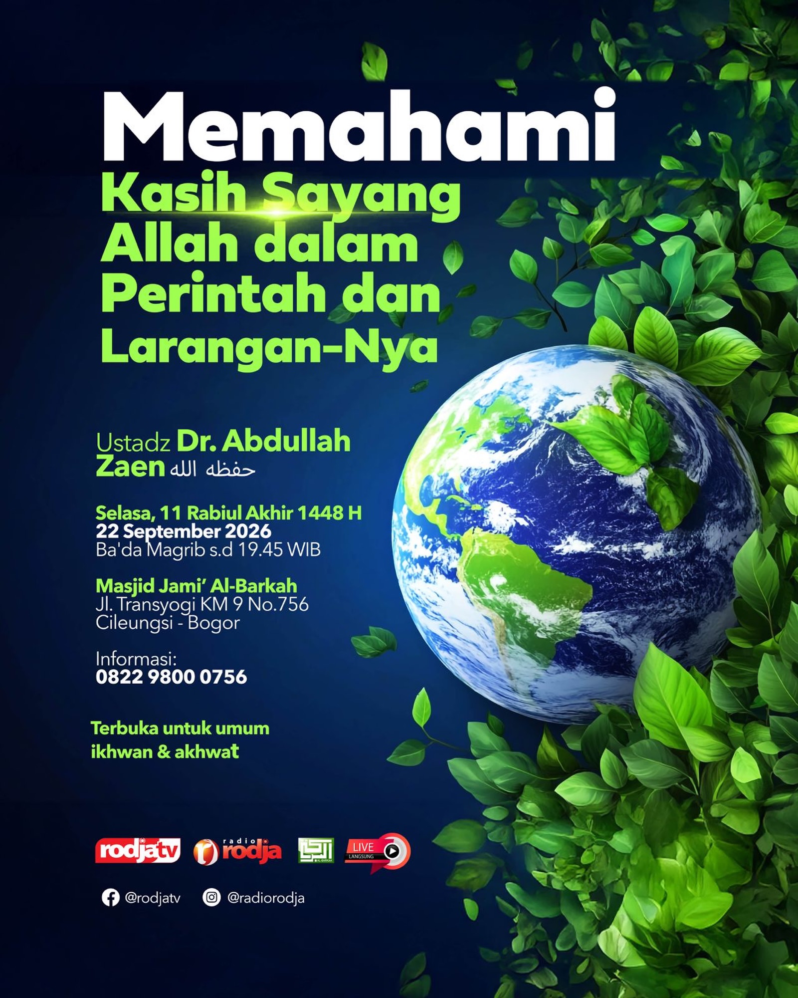 Poster asli dari @masjidalbarkahcileungsi