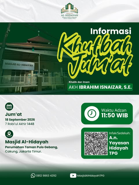 Poster asli dari @masjidalhidayahtpg