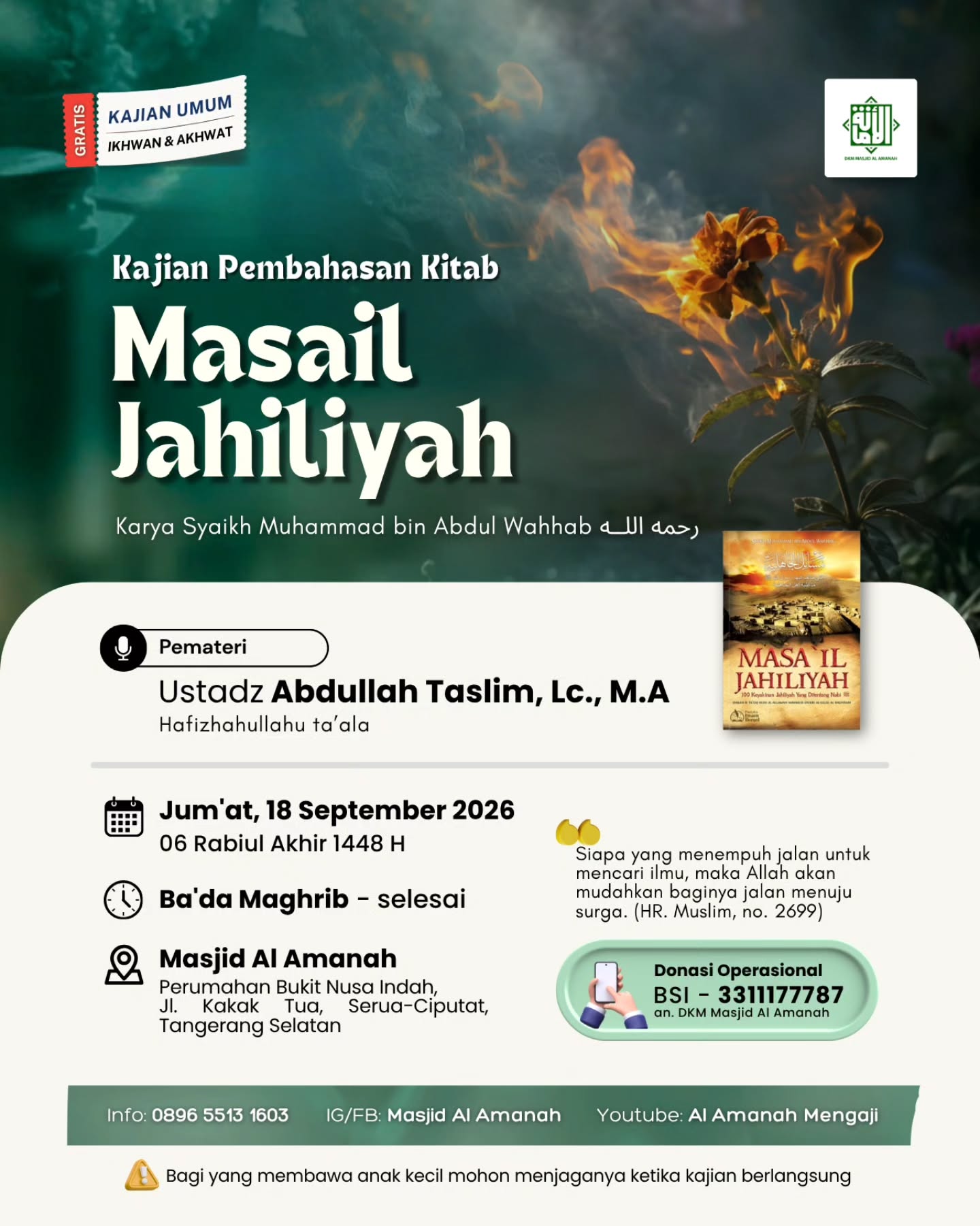 Poster asli dari @masjidalamanah