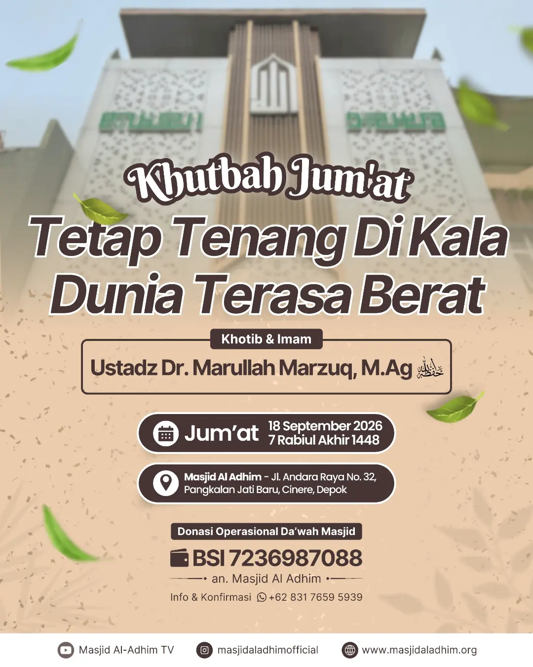 Poster asli dari @masjidaladhimofficial