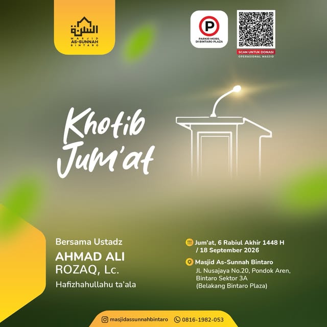 Poster asli dari @masjidassunnahbintaro