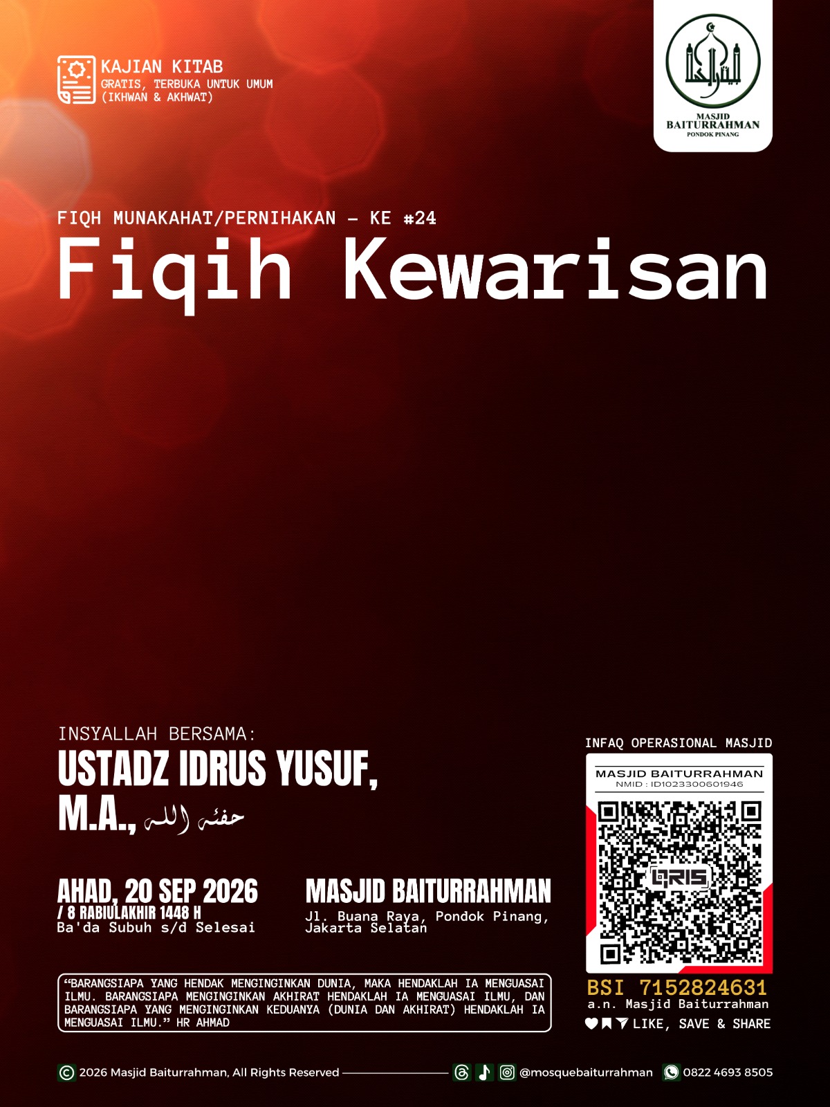 Poster asli dari @mosquebaiturrahman
