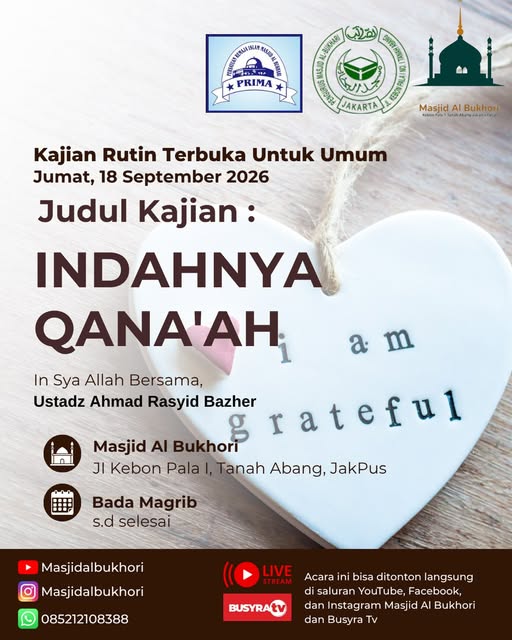 Poster asli dari @masjidalbukhori
